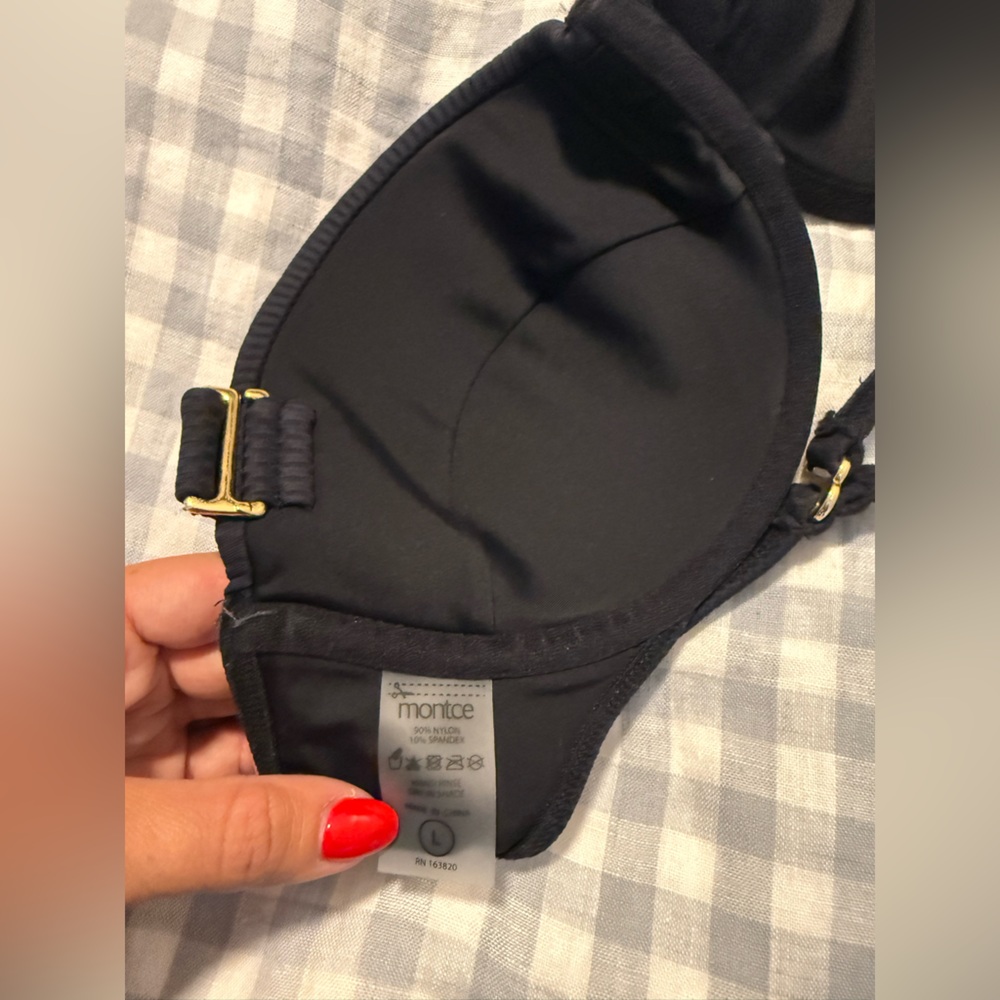 Montce Black Rib Bustier Bikini Top - Picture 6 of 7